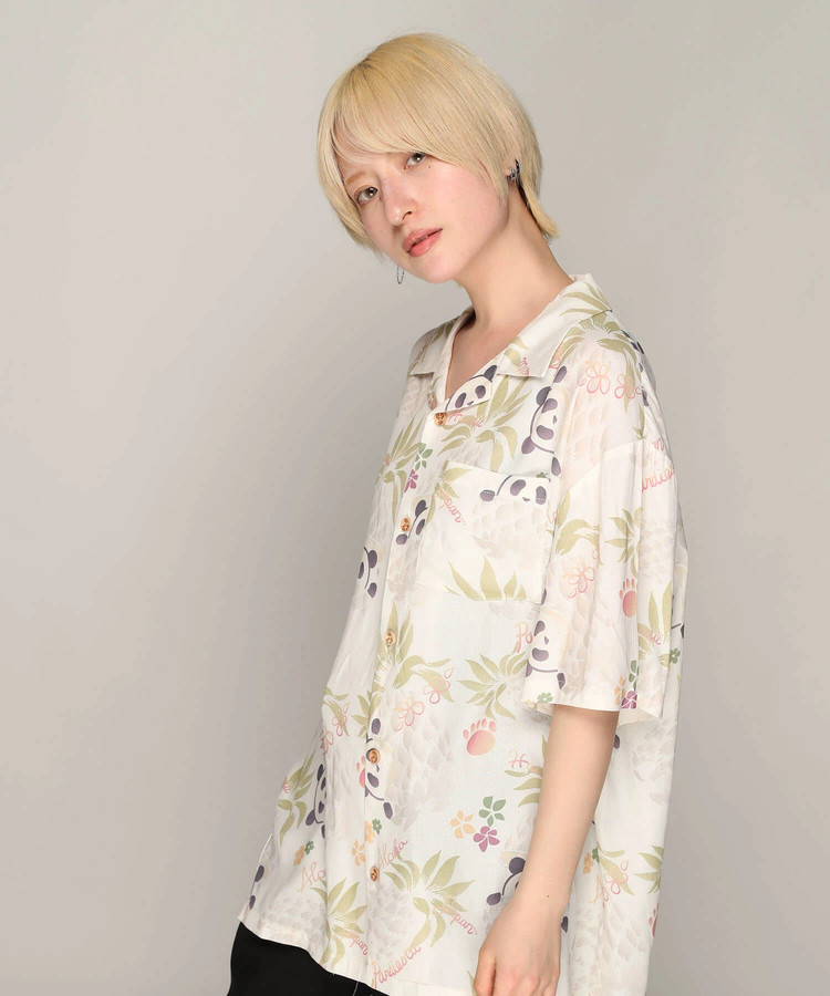 PANDIESTA(パンディエスタ) |SB 熊猫謹製 パイナップルパンダ レーヨン アロハ シャツ(585205 MENS)