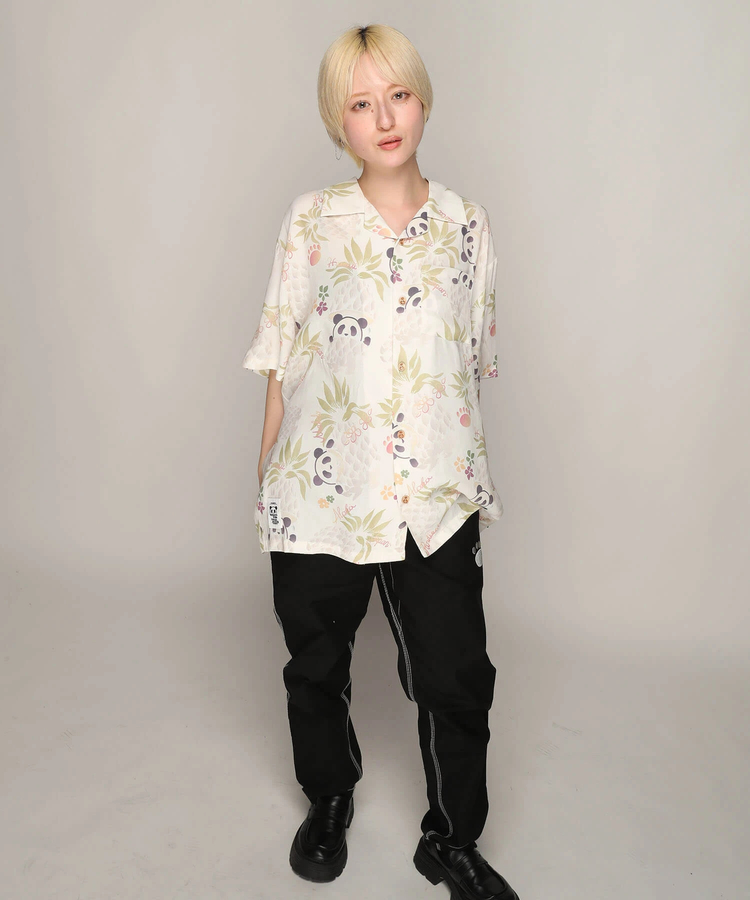 PANDIESTA(パンディエスタ) |SB 熊猫謹製 パイナップルパンダ レーヨン アロハ シャツ(585205 MENS)
