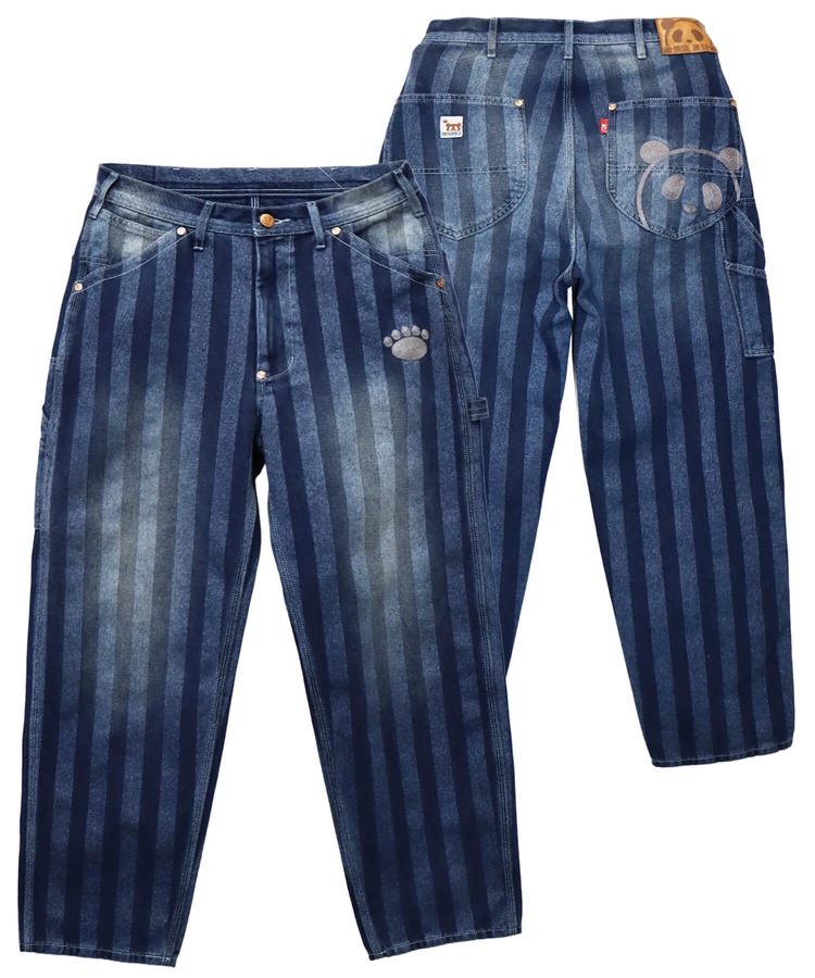 PANDIESTA(パンディエスタ) |SB 熊猫謹製 ストライプジャガード ワイド ペインターパンツ(585651 MENS)