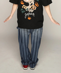 PANDIESTA(パンディエスタ) |SB 熊猫謹製 ストライプジャガード ワイド ペインターパンツ(585651 MENS)