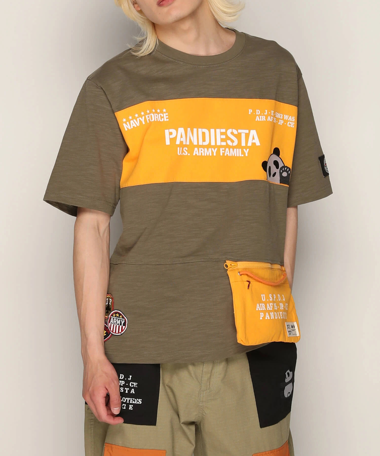 PANDIESTA(パンディエスタ) |SB PANDIESTA ミリタリー切替 サコッシュ ポケット Tee(585954 MENS)