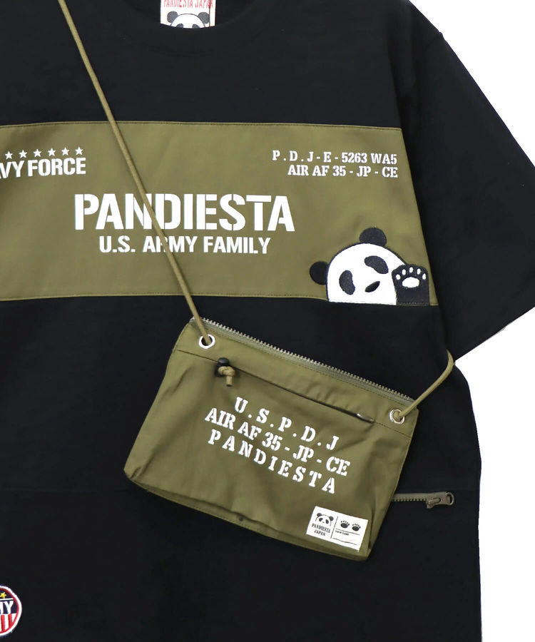 PANDIESTA(パンディエスタ) |SB PANDIESTA ミリタリー切替 サコッシュ ポケット Tee(585954 MENS)