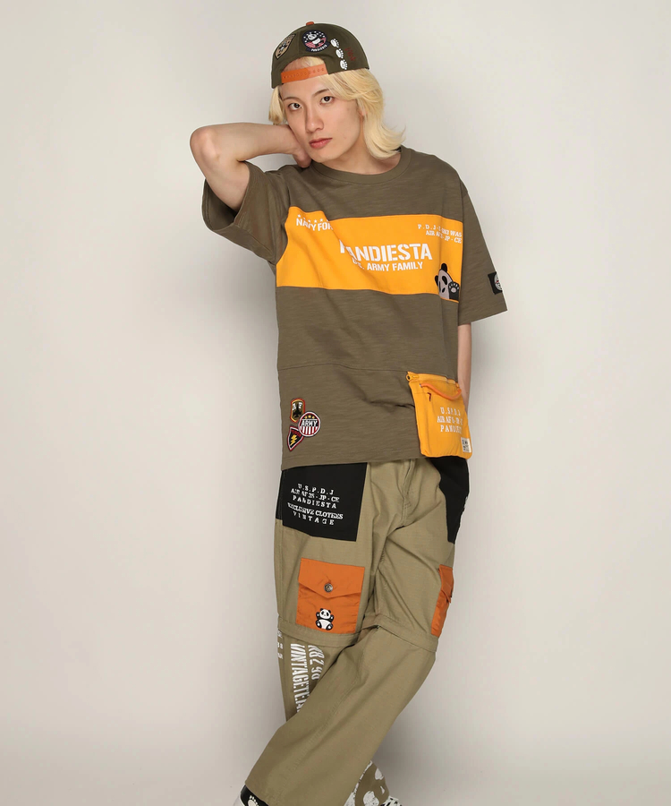 PANDIESTA(パンディエスタ) |SB PANDIESTA ミリタリー切替 サコッシュ ポケット Tee(585954 MENS)