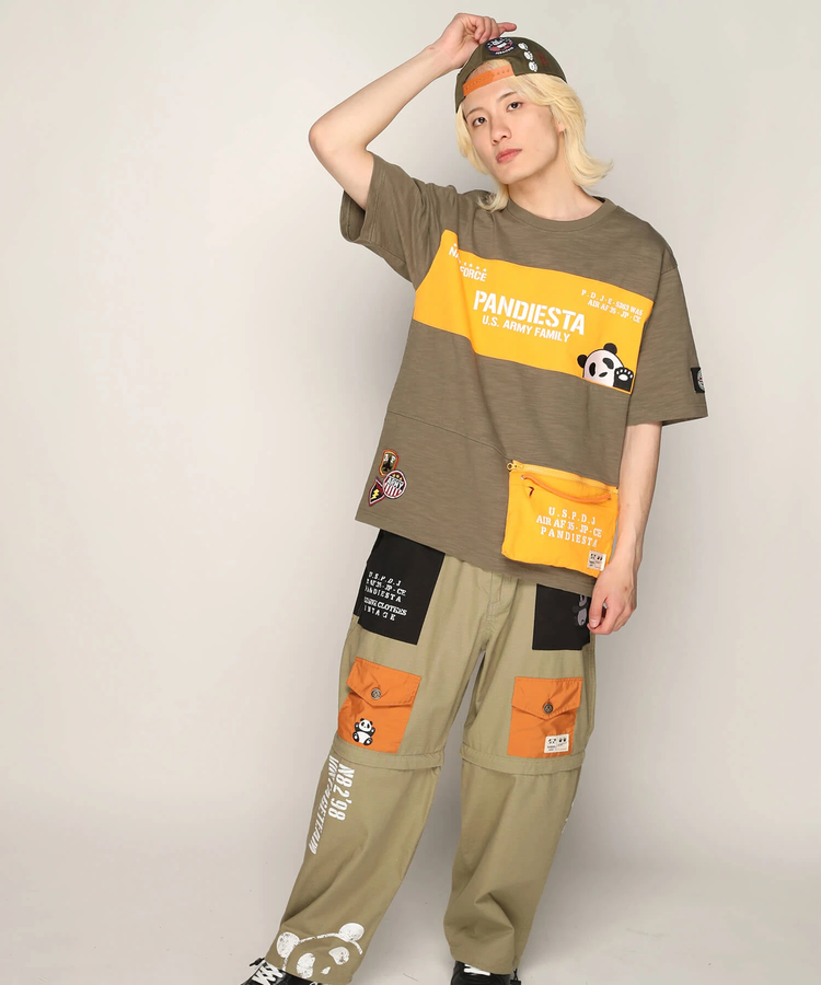 PANDIESTA(パンディエスタ) |SB PANDIESTA ミリタリー切替 サコッシュ ポケット Tee(585954 MENS)