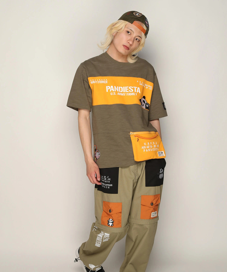 PANDIESTA(パンディエスタ) |SB PANDIESTA ミリタリー切替 サコッシュ ポケット Tee(585954 MENS)
