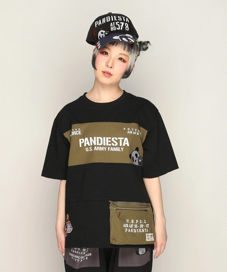 PANDIESTA(パンディエスタ) |SB PANDIESTA ミリタリー切替 サコッシュ ポケット Tee(585954 MENS)