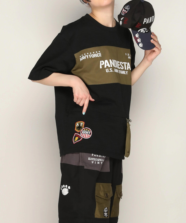 PANDIESTA(パンディエスタ) |SB PANDIESTA ミリタリー切替 サコッシュ ポケット Tee(585954 MENS)