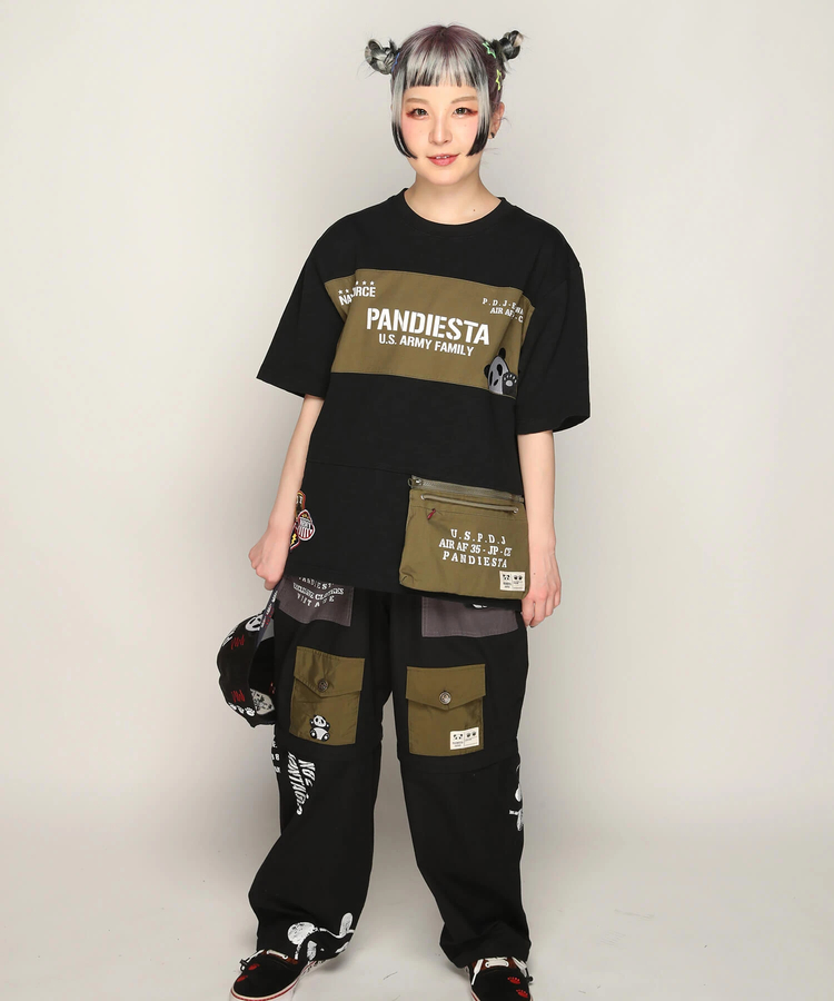 PANDIESTA(パンディエスタ) |SB PANDIESTA ミリタリー切替 サコッシュ ポケット Tee(585954 MENS)