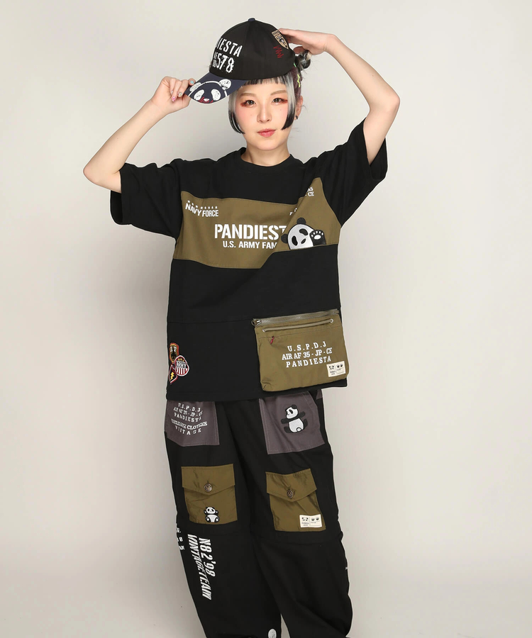 PANDIESTA(パンディエスタ) |SB PANDIESTA ミリタリー切替 サコッシュ ポケット Tee(585954 MENS)