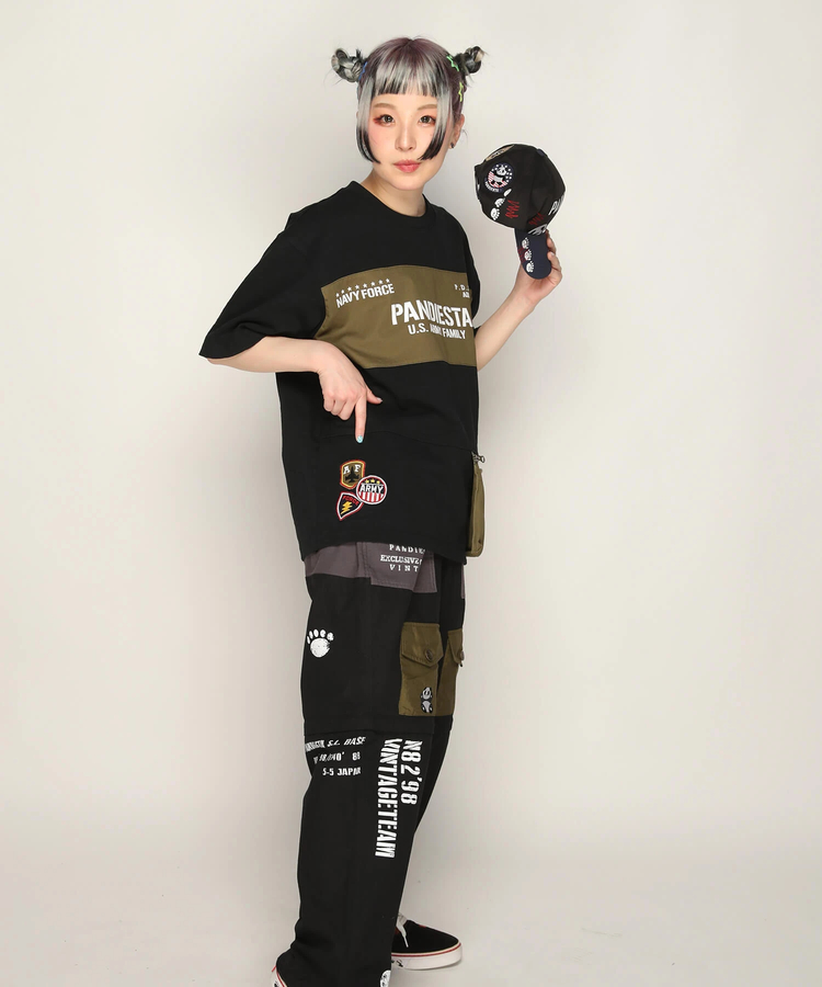 PANDIESTA(パンディエスタ) |SB PANDIESTA ミリタリー切替 サコッシュ ポケット Tee(585954 MENS)
