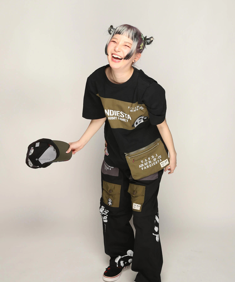 PANDIESTA(パンディエスタ) |SB PANDIESTA ミリタリー切替 サコッシュ ポケット Tee(585954 MENS)