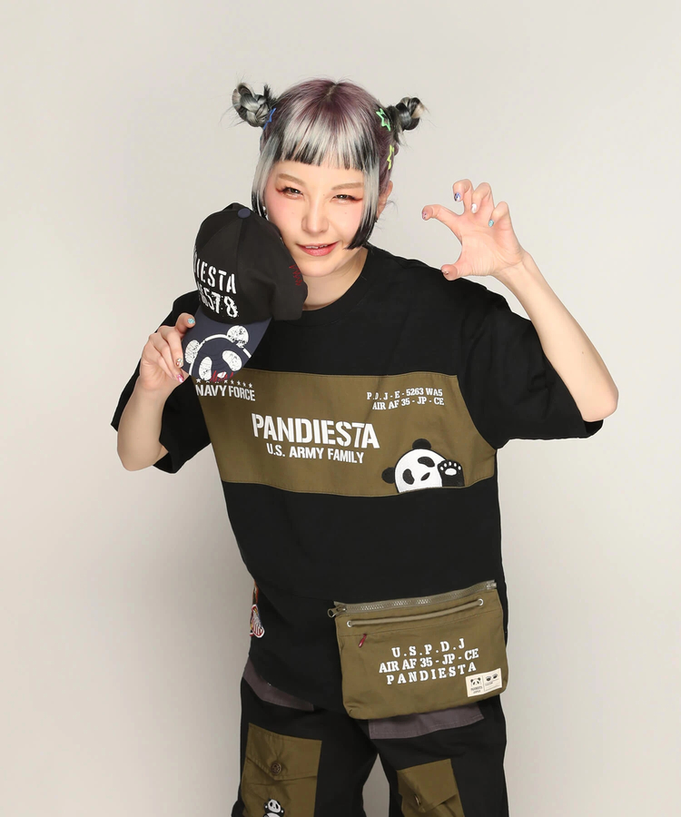 PANDIESTA(パンディエスタ) |SB PANDIESTA ミリタリー切替 サコッシュ ポケット Tee(585954 MENS)