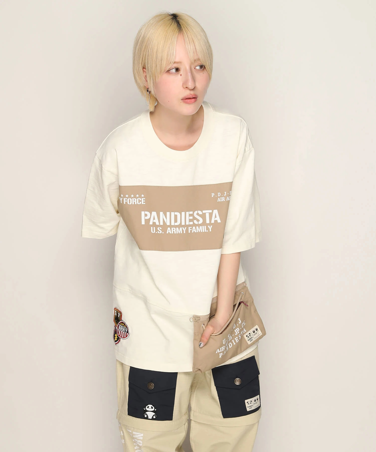 PANDIESTA(パンディエスタ) |SB PANDIESTA ミリタリー切替 サコッシュ ポケット Tee(585954 MENS)
