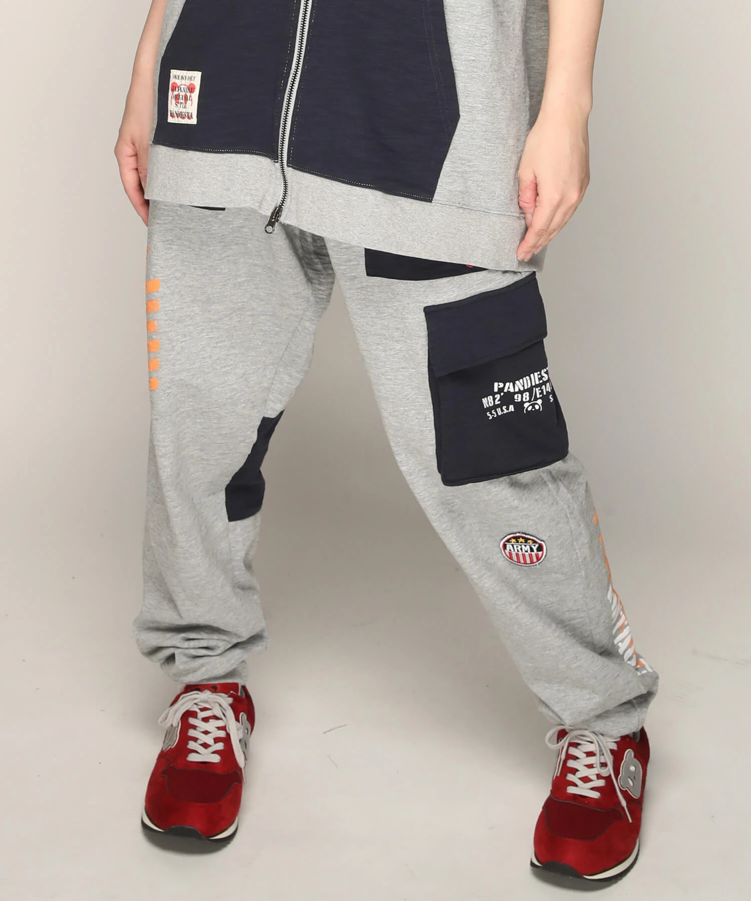SB PANDIESTA ミリタリー切替 スウェット パンツ(585951 MENS