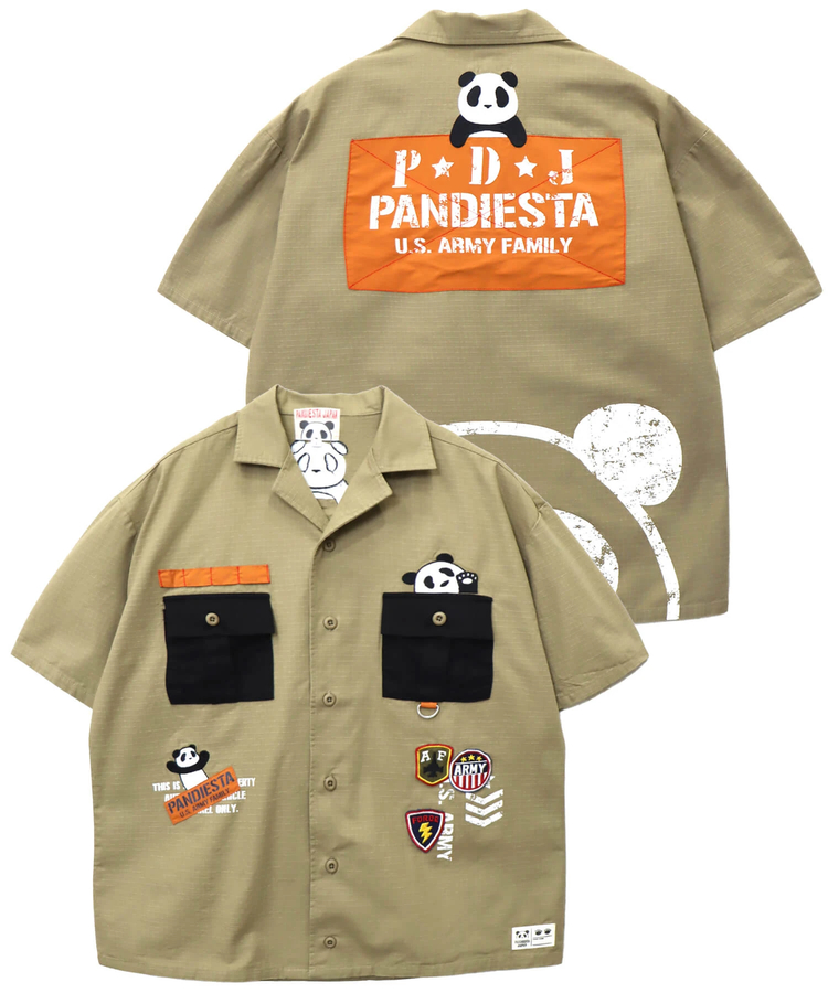 PANDIESTA(パンディエスタ) |SB PANDIESTA ミリタリー切替 ミリタリー シャツ(585952 MENS)