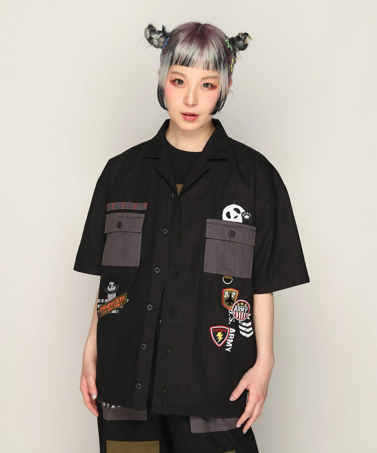 PANDIESTA(パンディエスタ) |SB PANDIESTA ミリタリー切替 ミリタリー シャツ(585952 MENS)