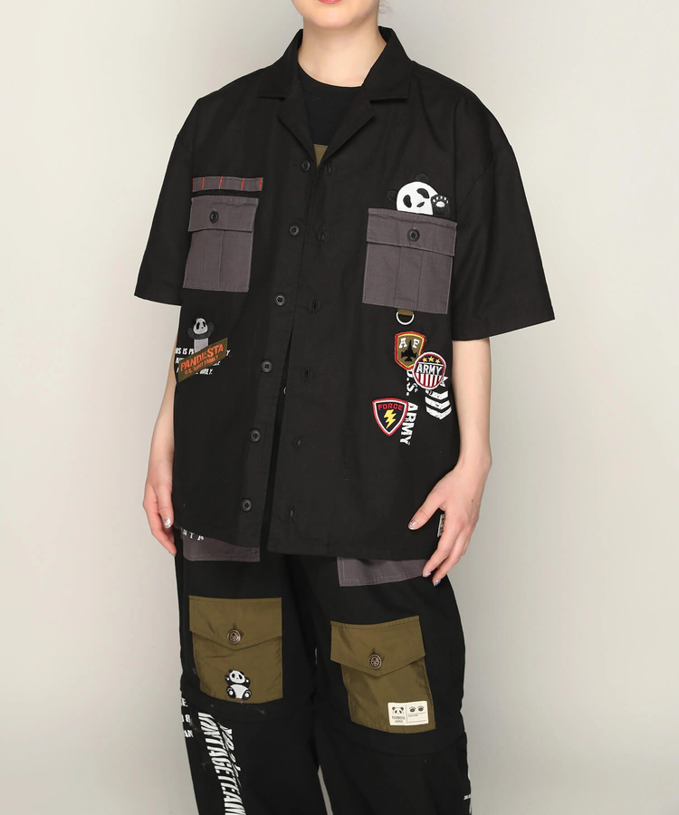 PANDIESTA(パンディエスタ) |SB PANDIESTA ミリタリー切替 ミリタリー シャツ(585952 MENS)