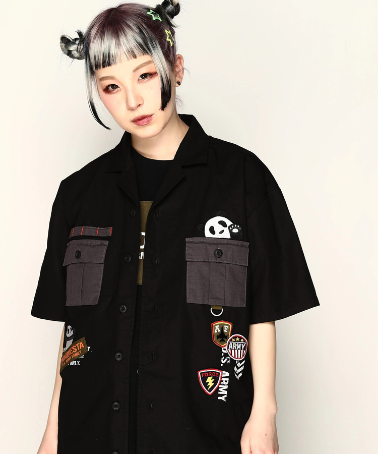PANDIESTA(パンディエスタ) |SB PANDIESTA ミリタリー切替 ミリタリー シャツ(585952 MENS)