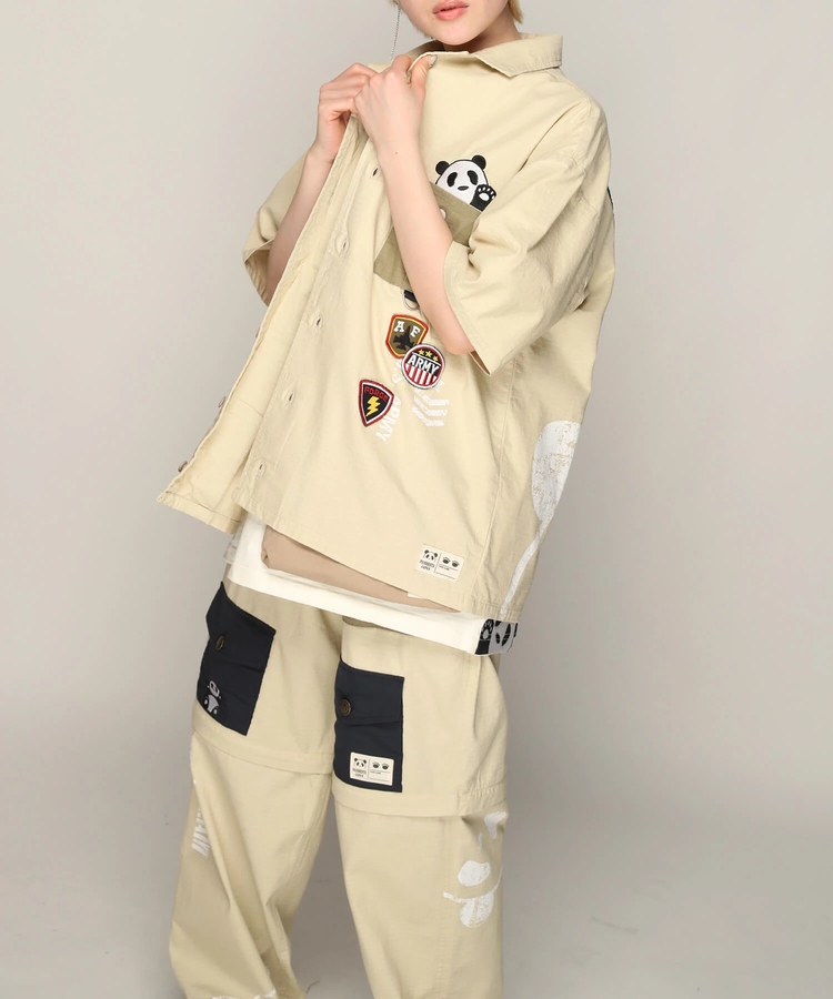 PANDIESTA(パンディエスタ) |SB PANDIESTA ミリタリー切替 ミリタリー シャツ(585952 MENS)