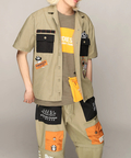 PANDIESTA(パンディエスタ) |SB PANDIESTA ミリタリー切替 ミリタリー シャツ(585952 MENS)