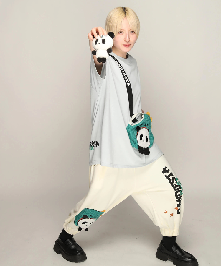 PANDIESTA(パンディエスタ) |SB PANDIESTA ダイナソーぱんだ BAG BIG Tシャツ(585754 MENS)