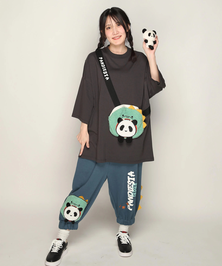 PANDIESTA(パンディエスタ) |SB PANDIESTA ダイナソーぱんだ BAG BIG Tシャツ(585754 MENS)