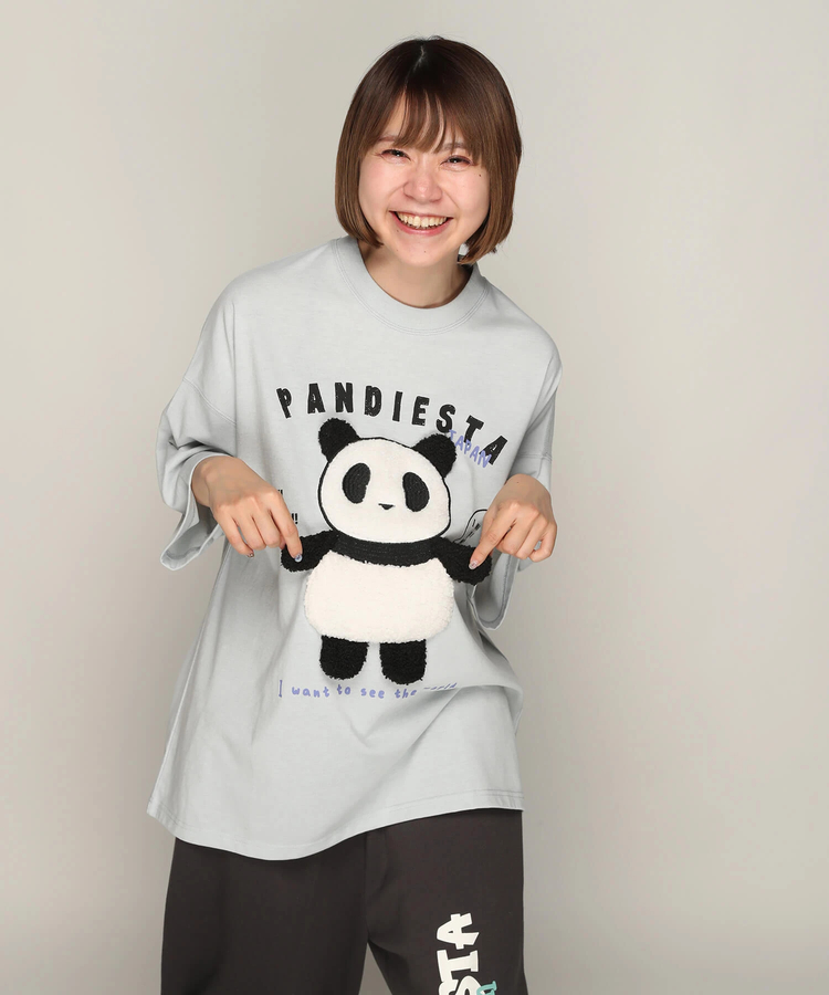 PANDIESTA(パンディエスタ) |SB PANDIESTA 手足ブラブラ ぬいぐるみぱんだ BIG Tシャツ(585756 MENS)
