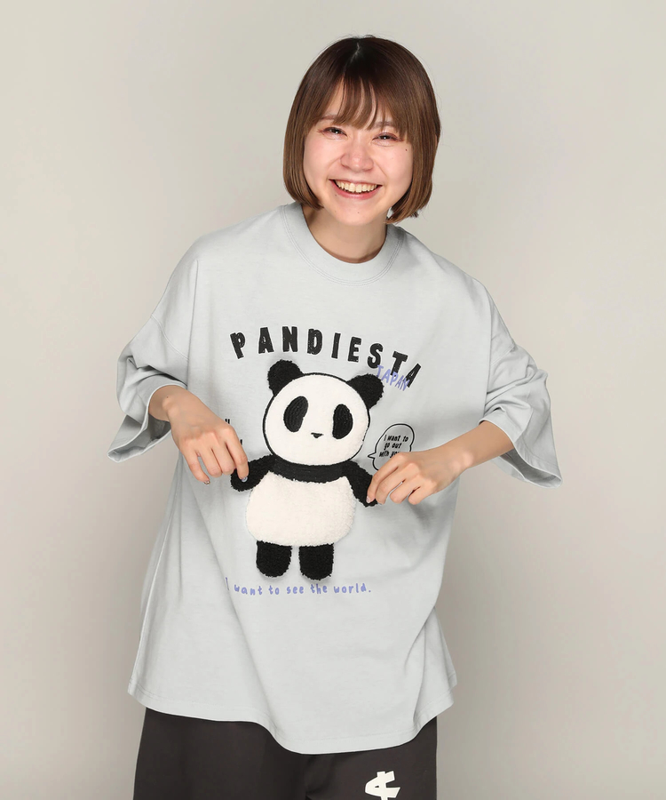 PANDIESTA(パンディエスタ) |SB PANDIESTA 手足ブラブラ ぬいぐるみぱんだ BIG Tシャツ(585756 MENS)