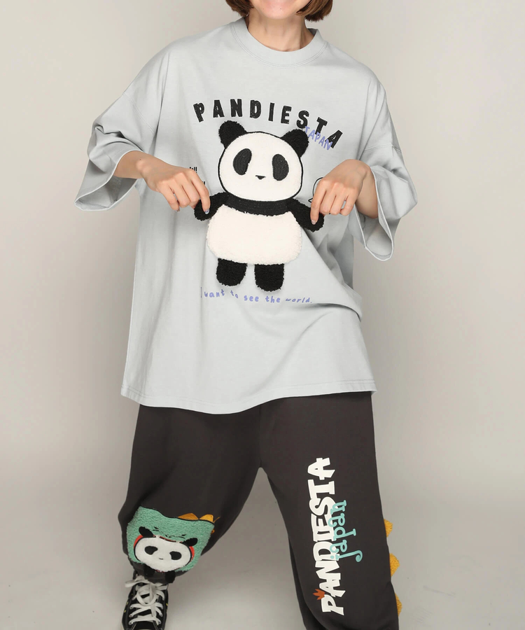 PANDIESTA(パンディエスタ) |SB PANDIESTA 手足ブラブラ ぬいぐるみぱんだ BIG Tシャツ(585756 MENS)