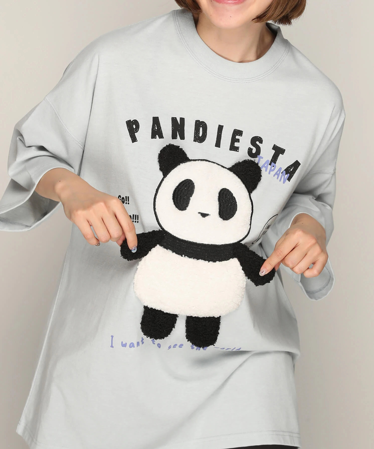 PANDIESTA(パンディエスタ) |SB PANDIESTA 手足ブラブラ ぬいぐるみぱんだ BIG Tシャツ(585756 MENS)