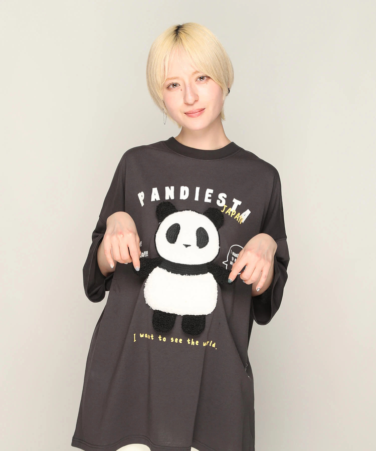 PANDIESTA(パンディエスタ) |SB PANDIESTA 手足ブラブラ ぬいぐるみぱんだ BIG Tシャツ(585756 MENS)