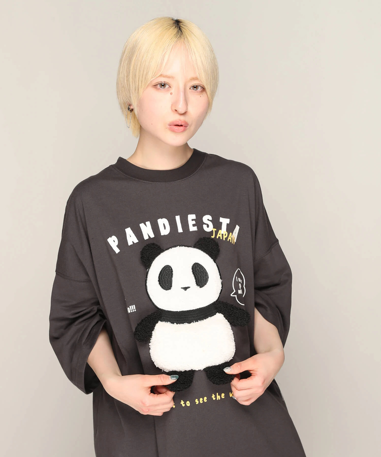 PANDIESTA(パンディエスタ) |SB PANDIESTA 手足ブラブラ ぬいぐるみぱんだ BIG Tシャツ(585756 MENS)