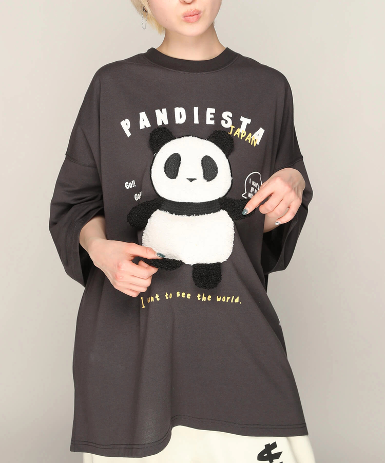 PANDIESTA(パンディエスタ) |SB PANDIESTA 手足ブラブラ ぬいぐるみぱんだ BIG Tシャツ(585756 MENS)