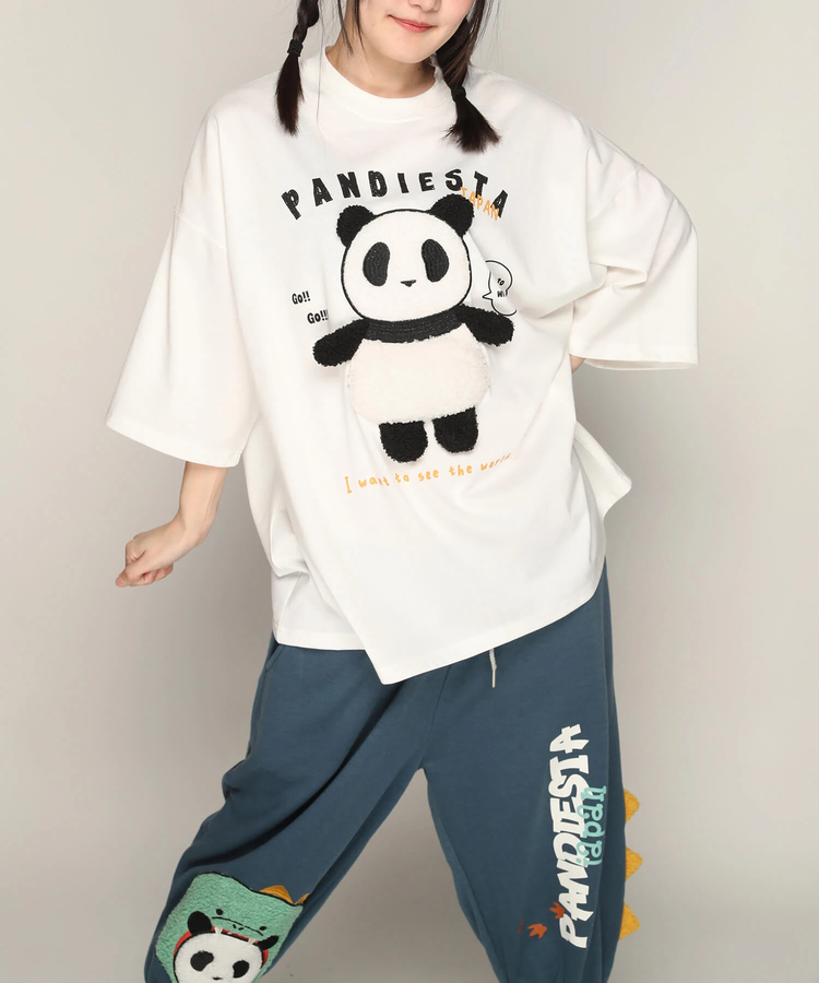 PANDIESTA(パンディエスタ) |SB PANDIESTA 手足ブラブラ ぬいぐるみぱんだ BIG Tシャツ(585756 MENS)