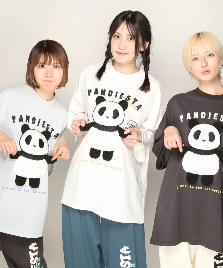 PANDIESTA(パンディエスタ) |SB PANDIESTA 手足ブラブラ ぬいぐるみぱんだ BIG Tシャツ(585756 MENS)