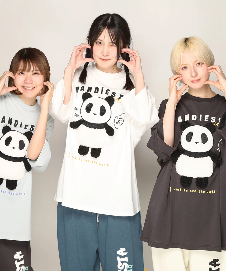 PANDIESTA(パンディエスタ) |SB PANDIESTA 手足ブラブラ ぬいぐるみぱんだ BIG Tシャツ(585756 MENS)
