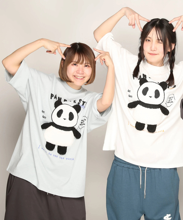 PANDIESTA(パンディエスタ) |SB PANDIESTA 手足ブラブラ ぬいぐるみぱんだ BIG Tシャツ(585756 MENS)