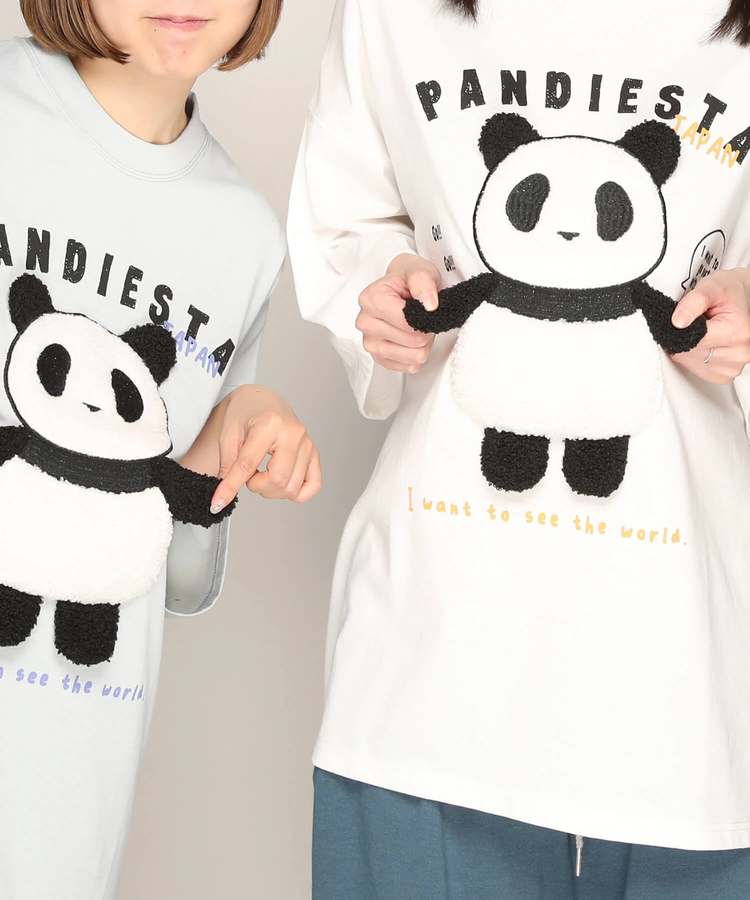 PANDIESTA(パンディエスタ) |SB PANDIESTA 手足ブラブラ ぬいぐるみぱんだ BIG Tシャツ(585756 MENS)