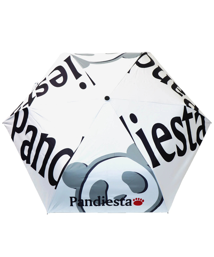 PANDIESTA(パンディエスタ) |SB 熊猫謹製 UVコート 折りたたみ傘 アイコン＆ロゴ 晴雨兼用 ホワイト(585040 MENS/WOMENS)