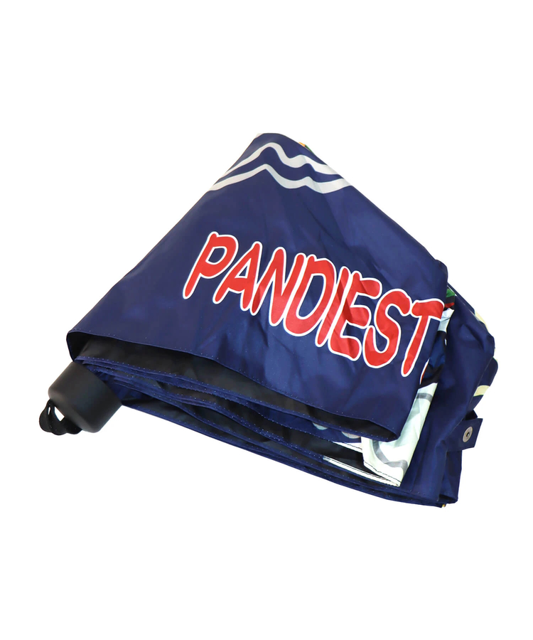 PANDIESTA(パンディエスタ) |SB 熊猫謹製 UVコート 折りたたみ傘 熊猫風雷神 晴雨兼用 ネイビー(585041 MENS/WOMENS)