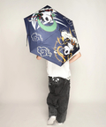 PANDIESTA(パンディエスタ) |SB 熊猫謹製 UVコート 折りたたみ傘 熊猫風雷神 晴雨兼用 ネイビー(585041 MENS/WOMENS)