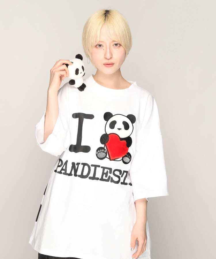 PANDIESTA(パンディエスタ) |SB PANDIESTA I LOVE ぱんださん BIG Tシャツ(585105 MENS/WOMENS)