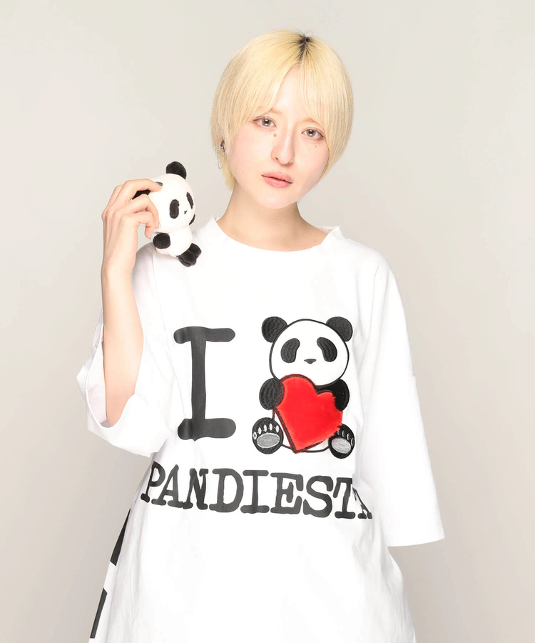 PANDIESTA(パンディエスタ) |SB PANDIESTA I LOVE ぱんださん BIG Tシャツ(585105 MENS/WOMENS)