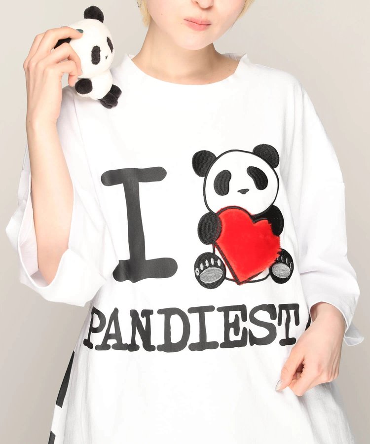 PANDIESTA(パンディエスタ) |SB PANDIESTA I LOVE ぱんださん BIG Tシャツ(585105 MENS/WOMENS)