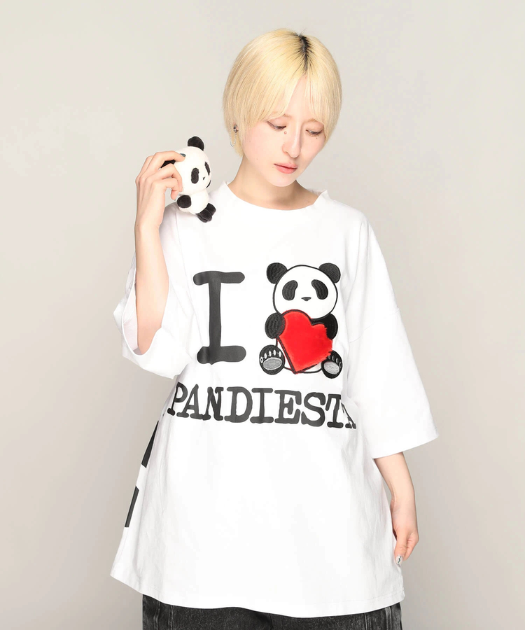 PANDIESTA(パンディエスタ) |SB PANDIESTA I LOVE ぱんださん BIG Tシャツ(585105 MENS/WOMENS)