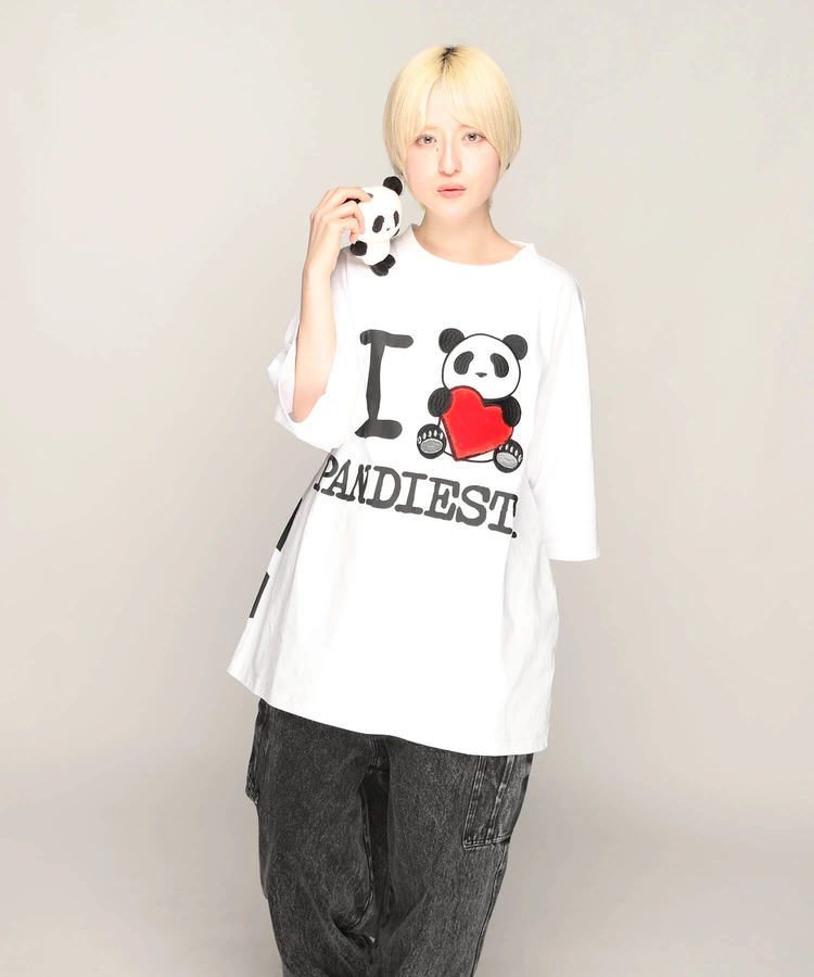 PANDIESTA(パンディエスタ) |SB PANDIESTA I LOVE ぱんださん BIG Tシャツ(585105 MENS/WOMENS)