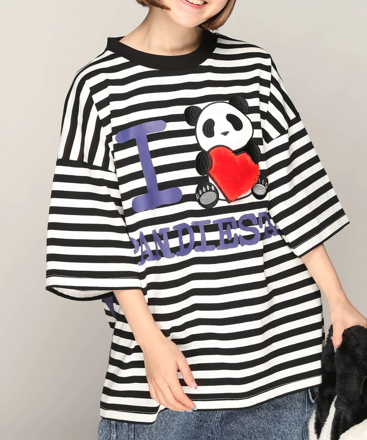 PANDIESTA(パンディエスタ) |SB PANDIESTA I LOVE ぱんださん BIG Tシャツ(585105 MENS/WOMENS)