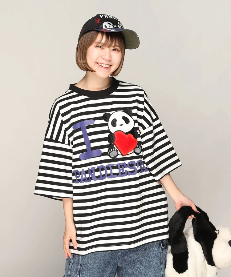 PANDIESTA(パンディエスタ) |SB PANDIESTA I LOVE ぱんださん BIG Tシャツ(585105 MENS/WOMENS)