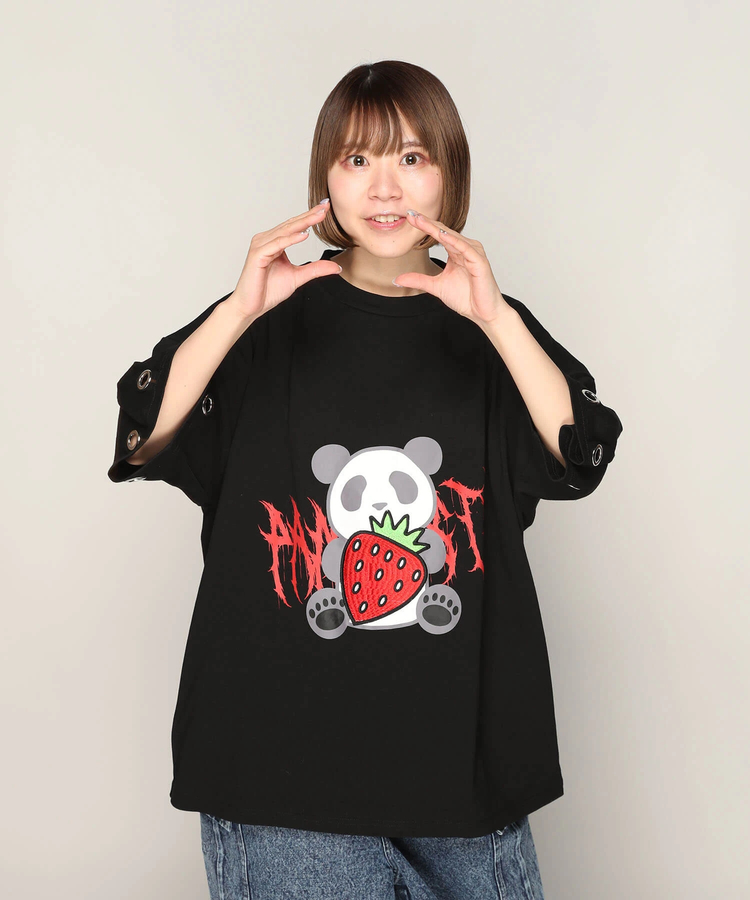 PANDIESTA(パンディエスタ) |SB PANDIESTA イチゴとぱんださん BIG Tシャツ(585106 MENS/WOMENS)