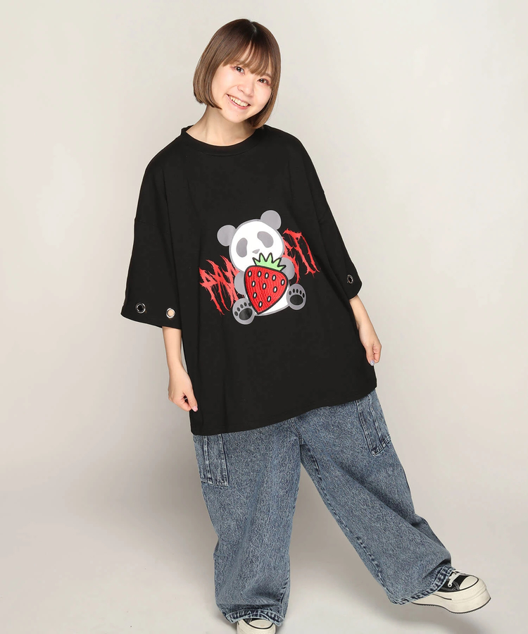 PANDIESTA(パンディエスタ) |SB PANDIESTA イチゴとぱんださん BIG Tシャツ(585106 MENS/WOMENS)